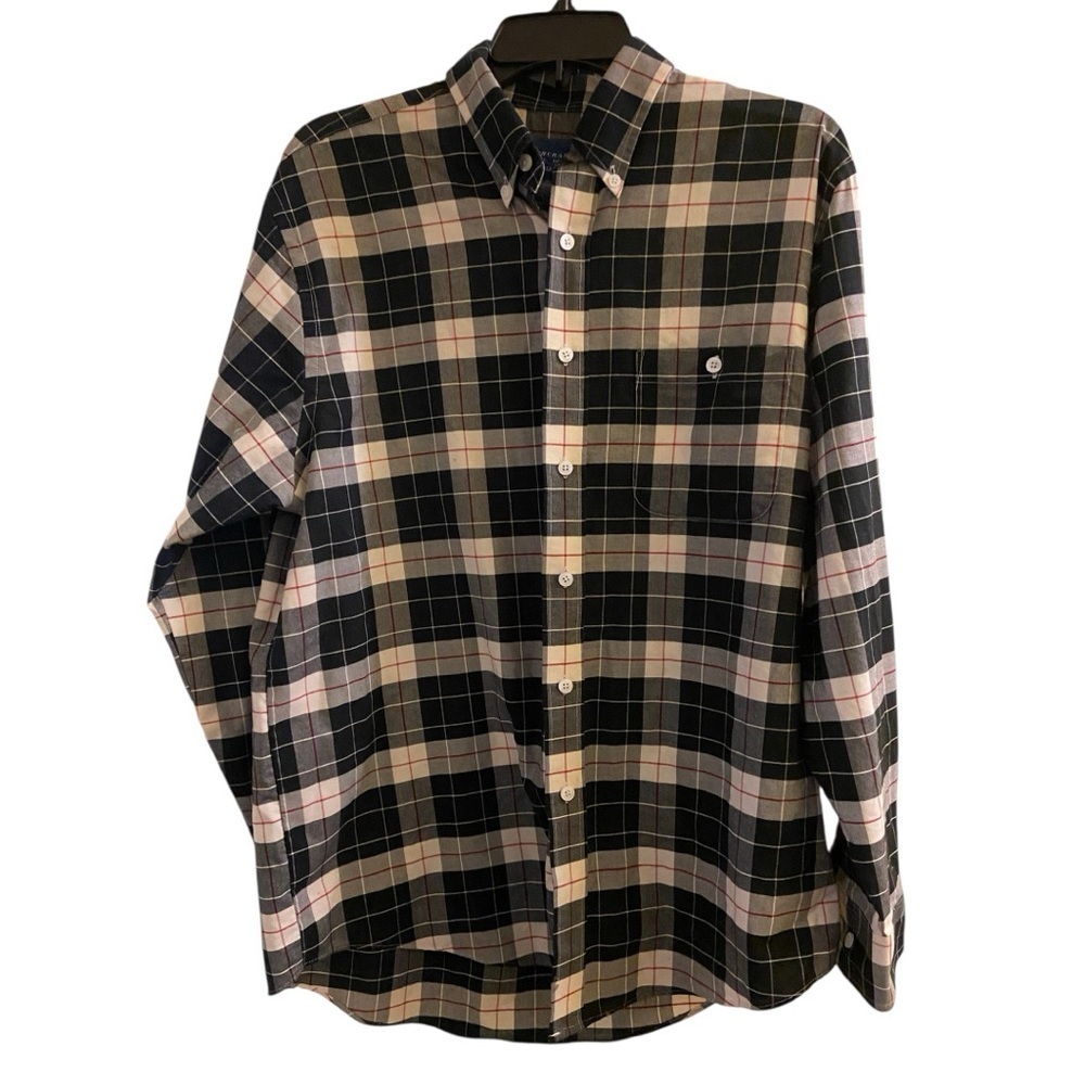 Vintage Towncraft Men's Black Plaid Shirt